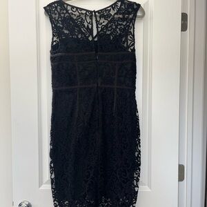 Adrianna Papell Black Lace Mini Dress